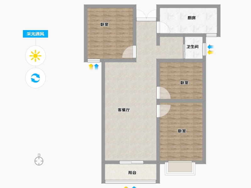 河南省-洛阳市-锦屏湖畔-92.01-户型库-采光通风