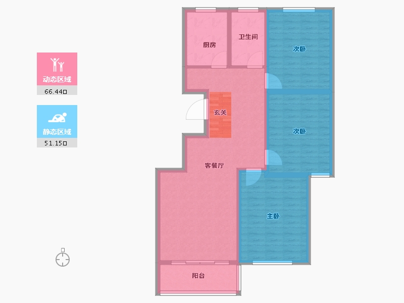 山东省-淄博市-嘉辰海纳城-106.00-户型库-动静分区