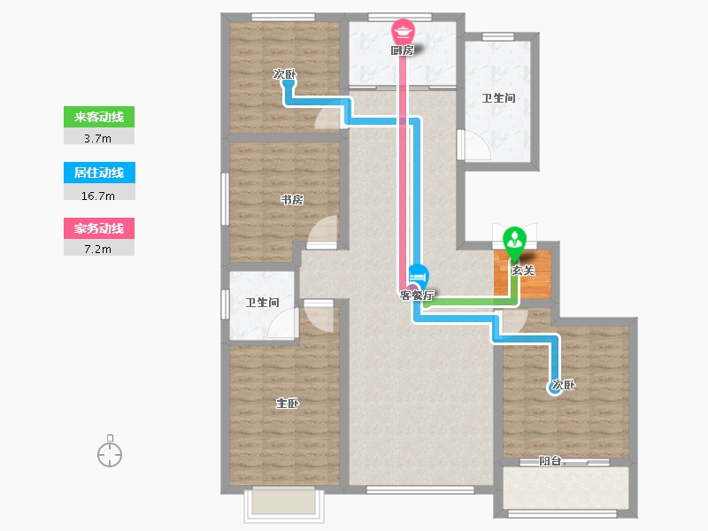 山东省-淄博市-鸿暻悦城-124.00-户型库-动静线