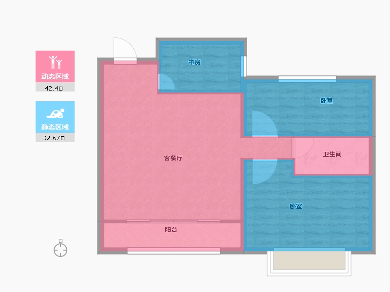 山东省-菏泽市-名门世都-68.00-户型库-动静分区