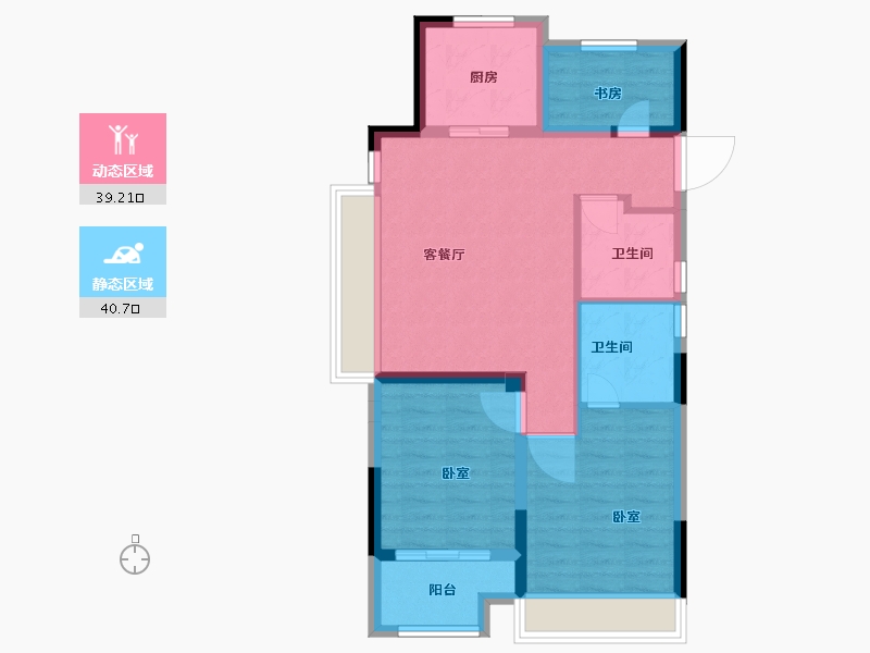 浙江省-嘉兴市-科大桂语江南-71.00-户型库-动静分区