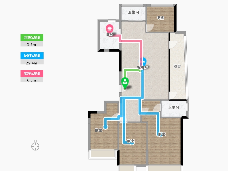 河南省-洛阳市-荣盛中心-118.59-户型库-动静线