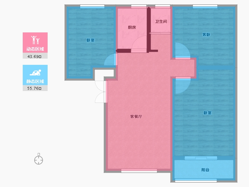 河南省-焦作市-浙商城市之星-89.01-户型库-动静分区