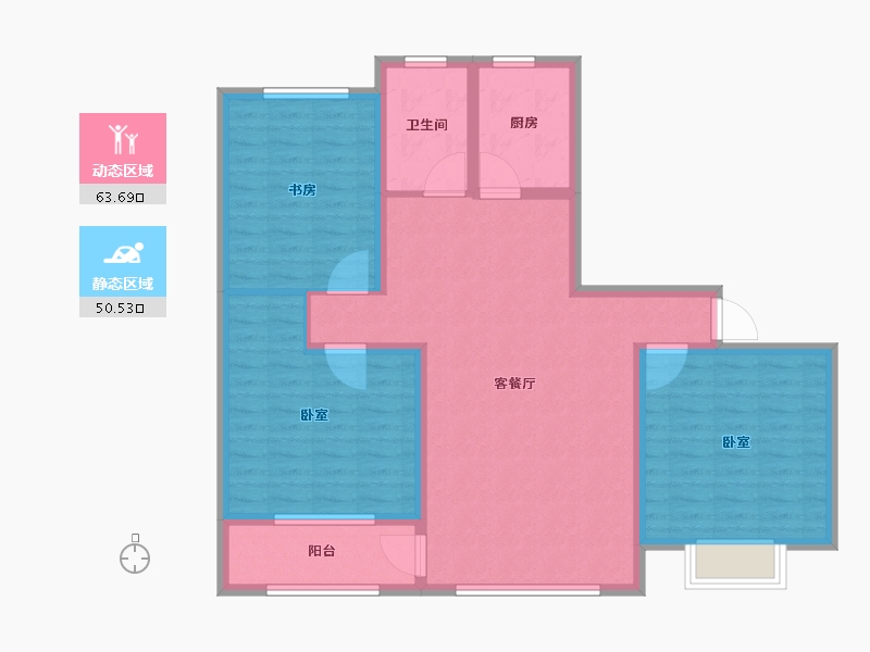 山东省-滨州市-盛世东方-102.62-户型库-动静分区