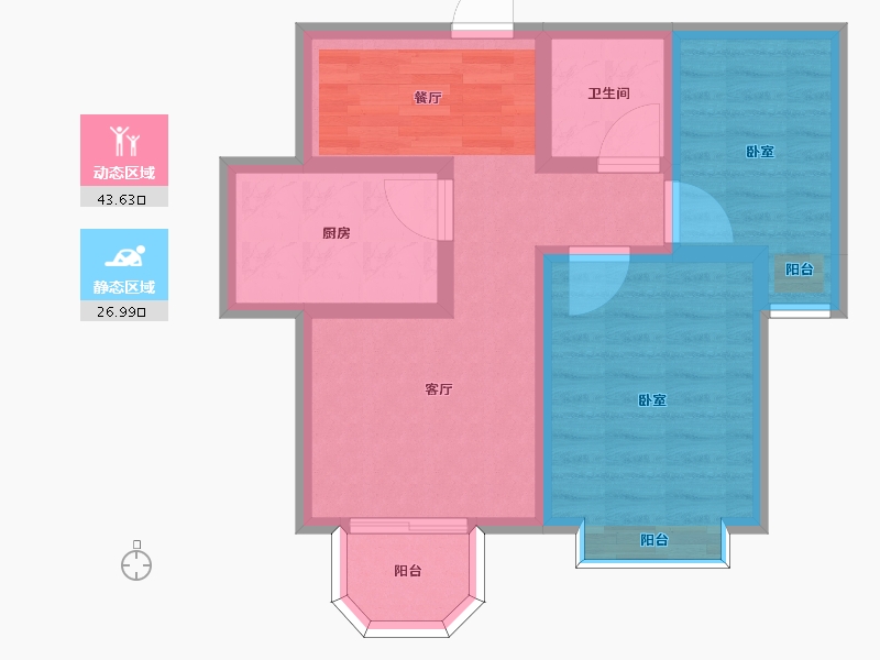 山东省-烟台市-天赐椿城一期-62.00-户型库-动静分区