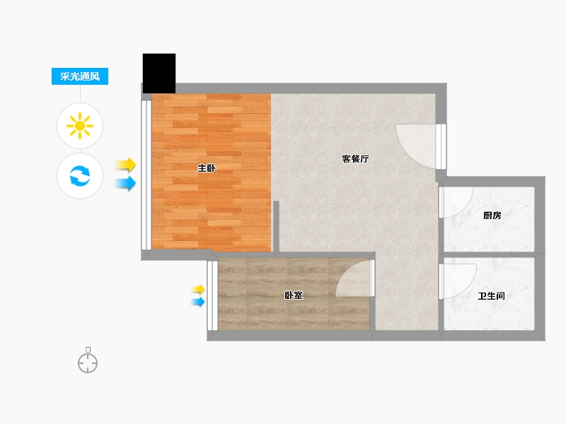 河南省-郑州市-华南城盛世广场-42.00-户型库-采光通风