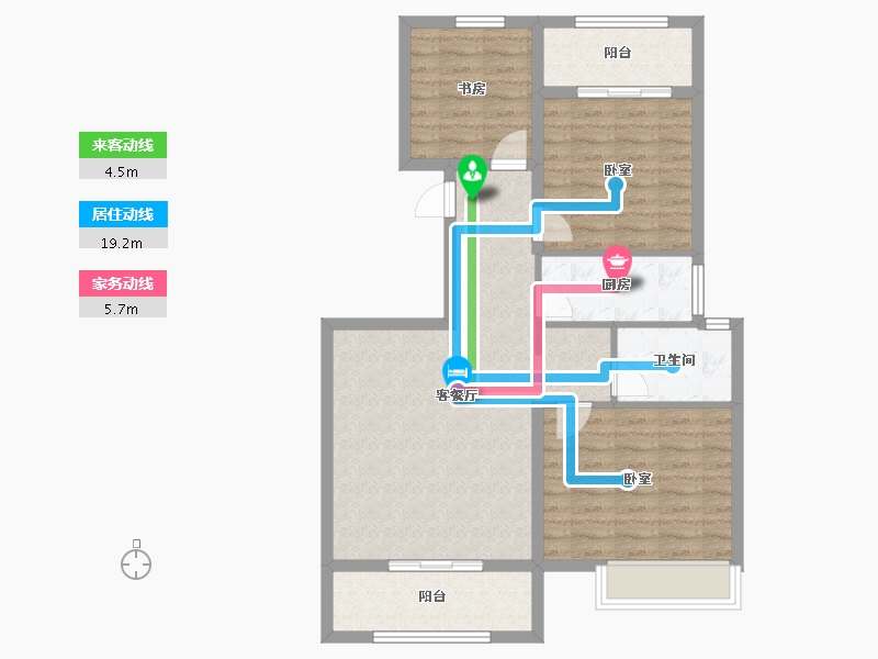 河南省-郑州市-正商馨港家-85.00-户型库-动静线