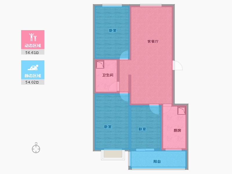 河南省-洛阳市-香泰花园-97.62-户型库-动静分区