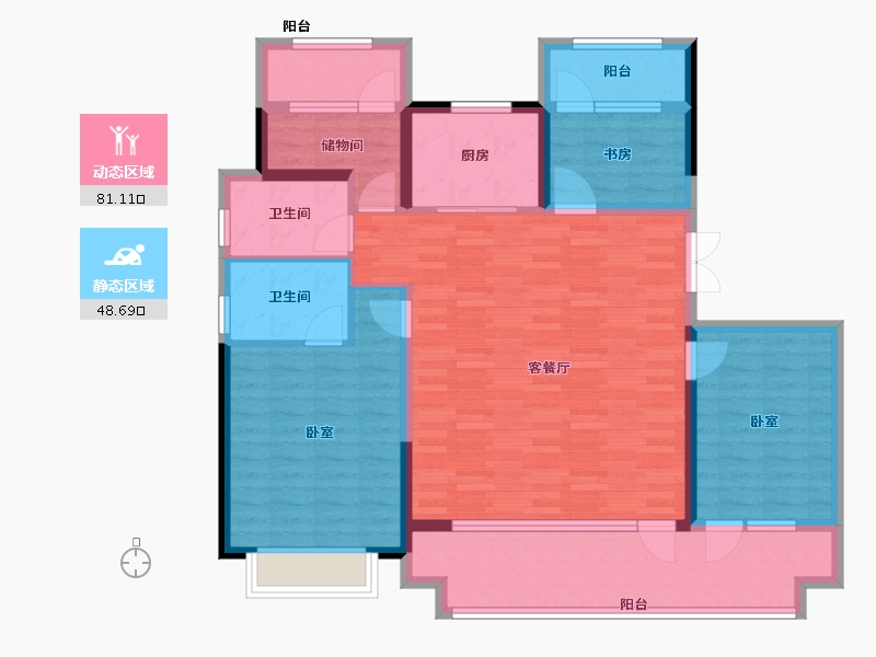 山东省-济南市-绿地国际博览城-115.99-户型库-动静分区