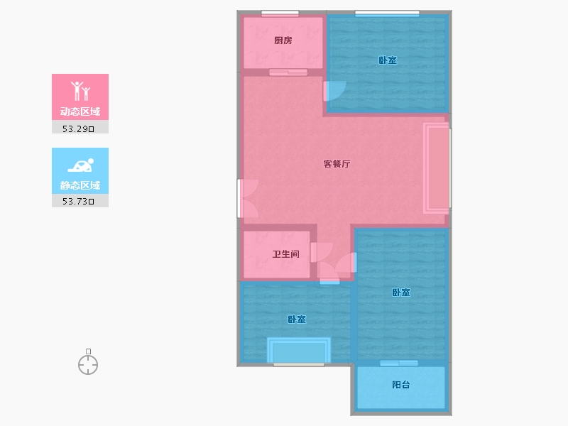 河南省-洛阳市-玉恒香山新城-95.99-户型库-动静分区