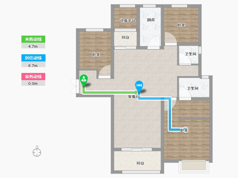 河南省-洛阳市-腾飞花园-101.00-户型库-动静线