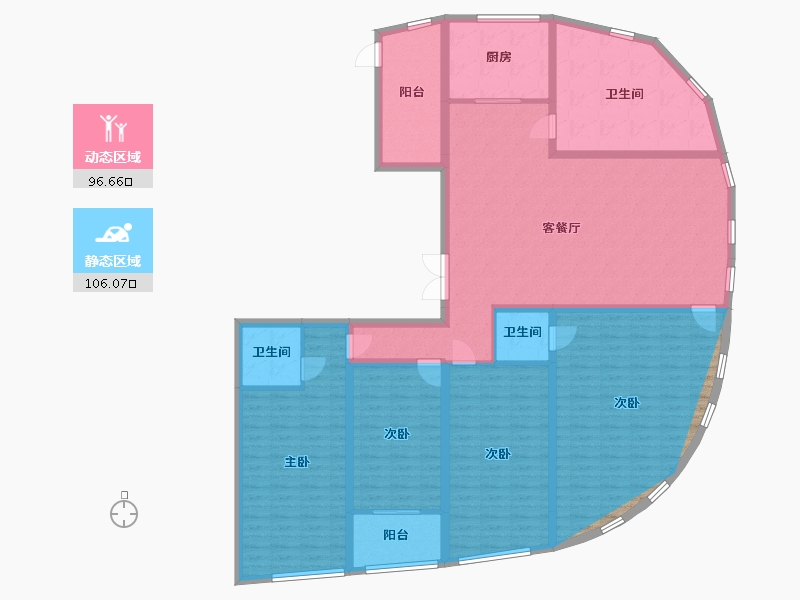 山东省-临沂市-天基黄金水岸-186.92-户型库-动静分区