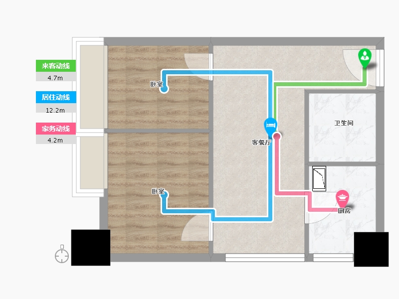 河南省-郑州市-华南城盛世广场-50.00-户型库-动静线