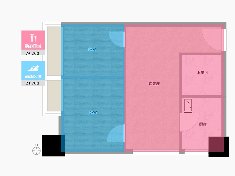 河南省-郑州市-华南城盛世广场-50.00-户型库-动静分区