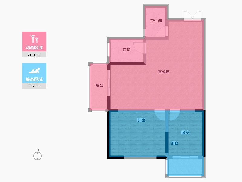 河南省-郑州市-华美仟企汇-85.89-户型库-动静分区