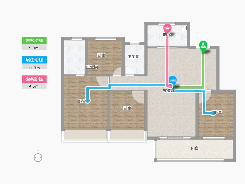 浙江省-绍兴市-中海九樾-114.00-户型库-动静线