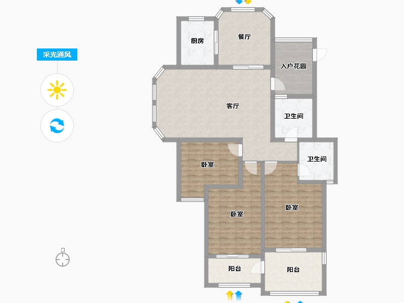 山东省-德州市-外海江南水郡-128.40-户型库-采光通风