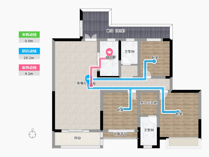 河南省-郑州市-中建·林溪上郡-116.94-户型库-动静线