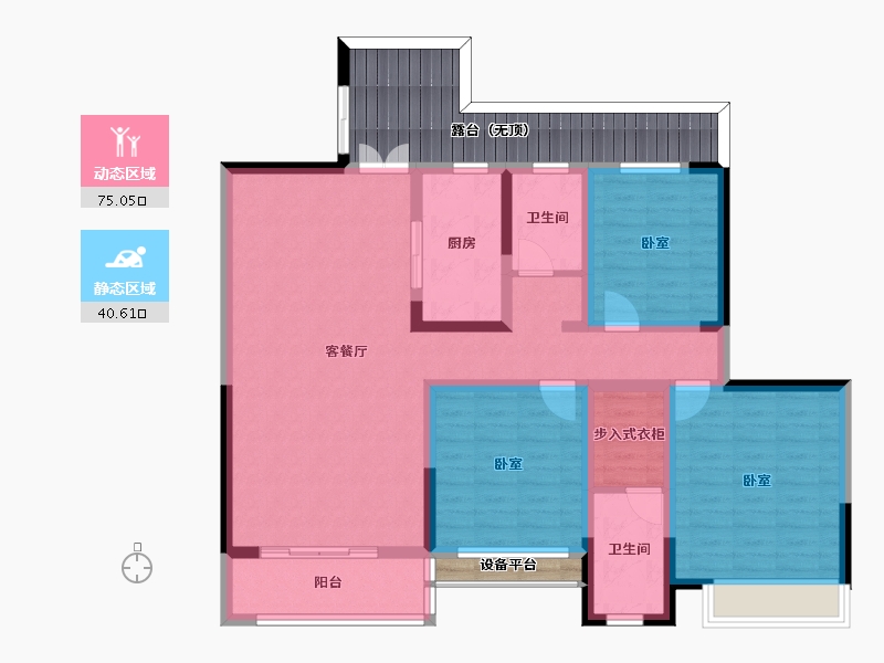 河南省-郑州市-中建·林溪上郡-116.94-户型库-动静分区