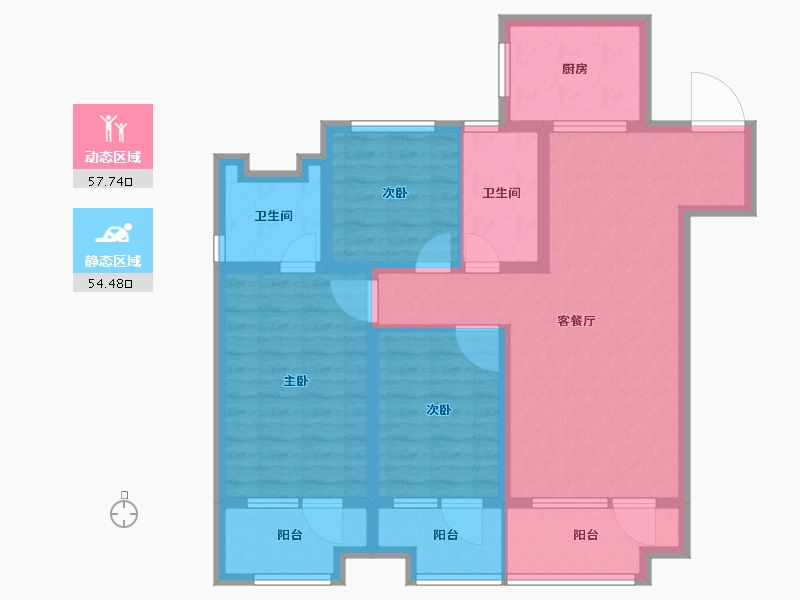 山东省-青岛市-青岛海洋活力区|融创中心·融耀-99.19-户型库-动静分区