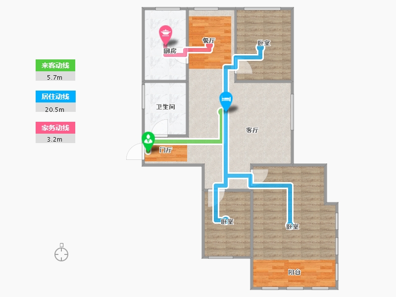 山东省-烟台市-天赐椿城一期-92.00-户型库-动静线