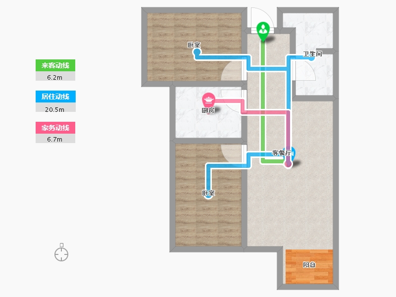 山东省-烟台市-天赐椿城一期-73.01-户型库-动静线