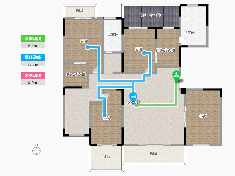 河南省-郑州市-郑东华府·TIVOLI-332.00-户型库-动静线