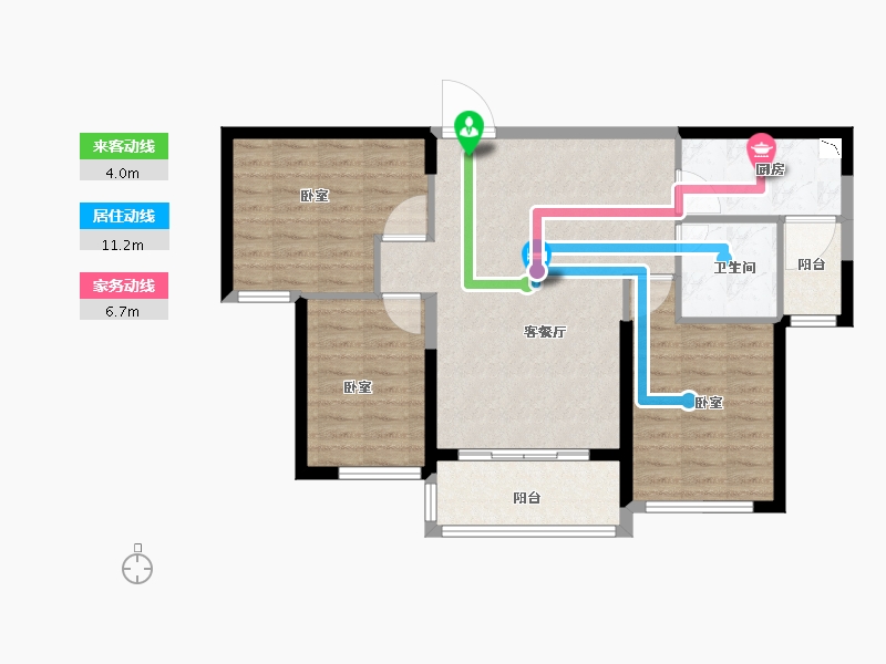 河南省-郑州市-恒大山水城-83.34-户型库-动静线