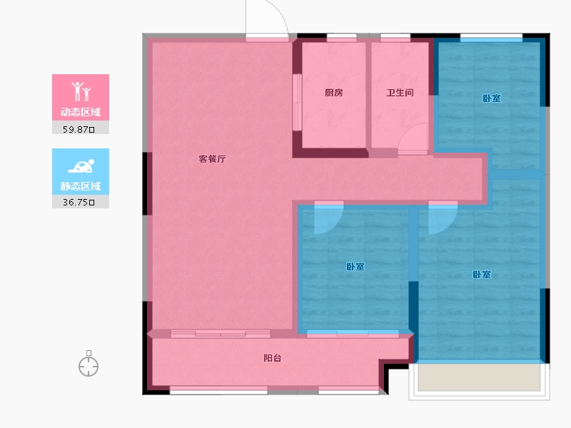 宁夏回族自治区-银川市-三沙源国际生态文化旅游度假区-86.14-户型库-动静分区