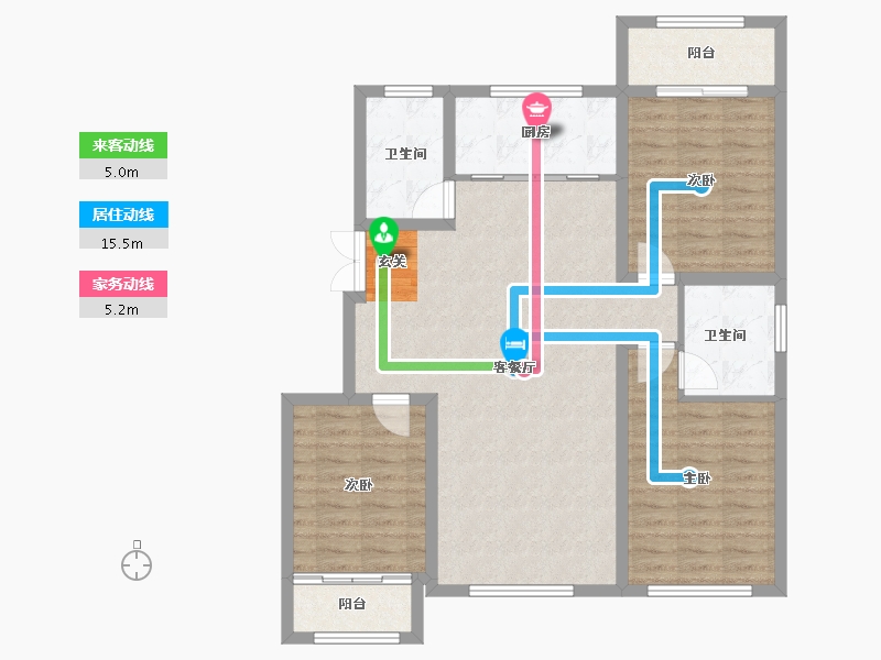 山东省-淄博市-三盛湖畔-100.00-户型库-动静线