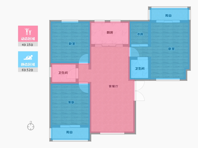 河南省-焦作市-浙商城市之星-106.26-户型库-动静分区