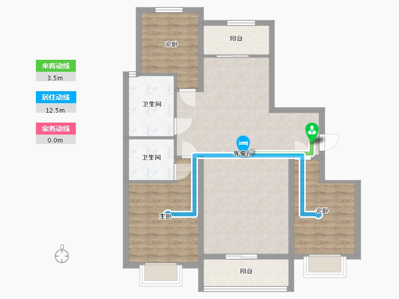 山东省-临沂市-致远·翡翠湾-93.44-户型库-动静线