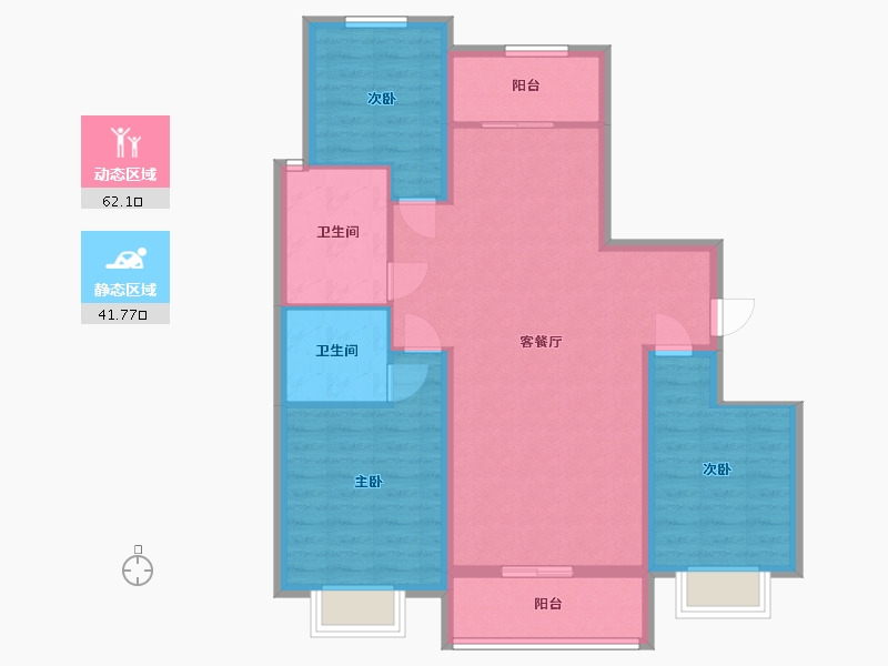 山东省-临沂市-致远·翡翠湾-93.44-户型库-动静分区