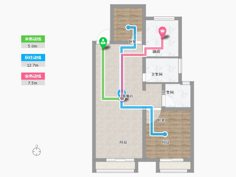 河南省-郑州市-美景美境-70.00-户型库-动静线