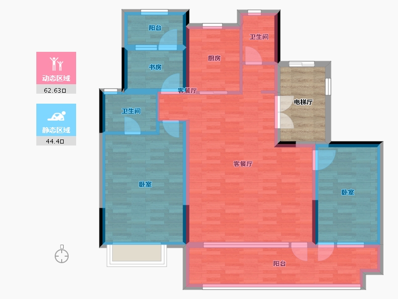 山东省-济南市-绿地国际博览城-101.99-户型库-动静分区