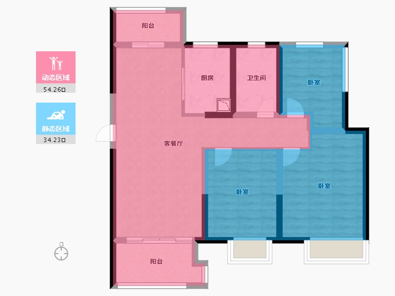 河南省-郑州市-信保十里樾-78.00-户型库-动静分区