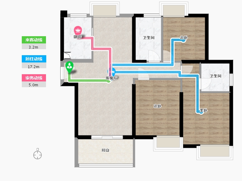 福建省-福州市-琅岐山语城-90.00-户型库-动静线