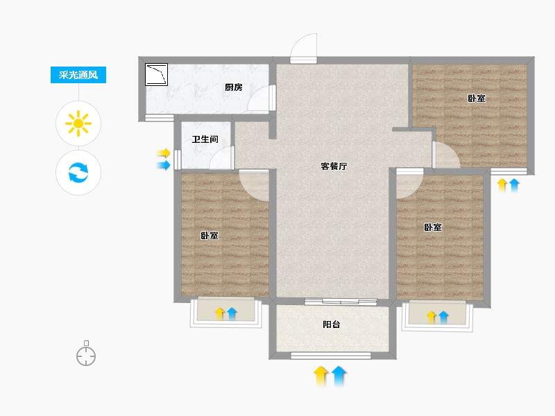 河南省-安阳市-尚书府-95.00-户型库-采光通风