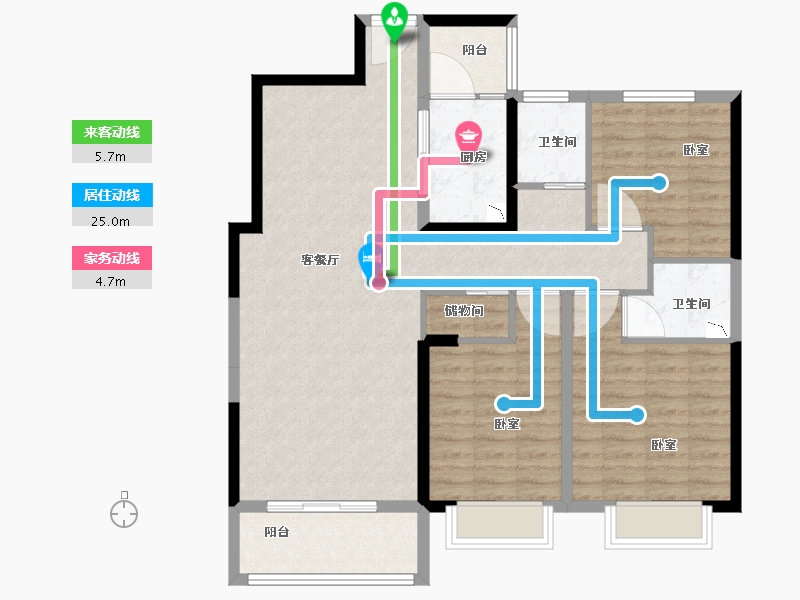 河南省-洛阳市-尚品1号-105.31-户型库-动静线