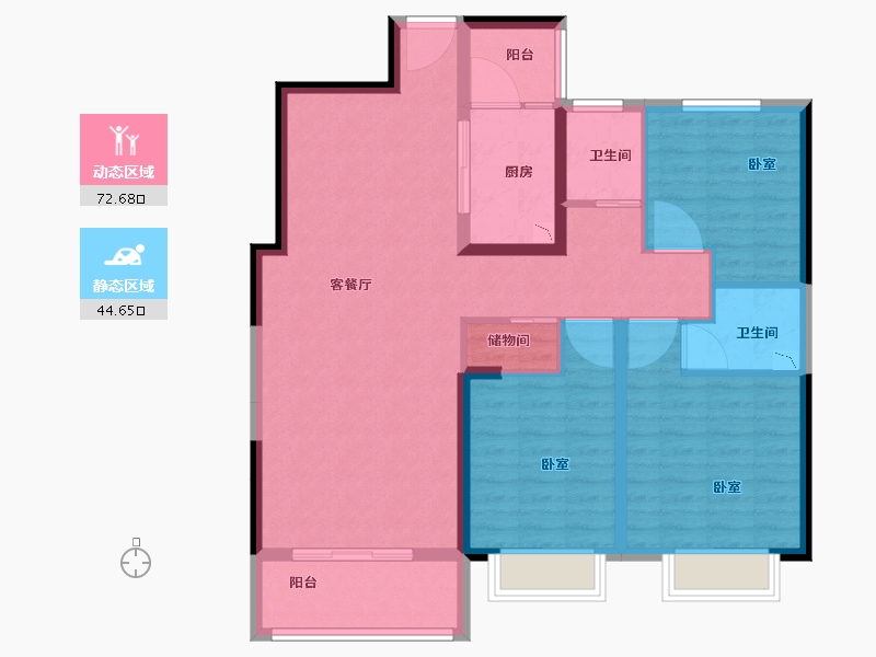 河南省-洛阳市-尚品1号-105.31-户型库-动静分区