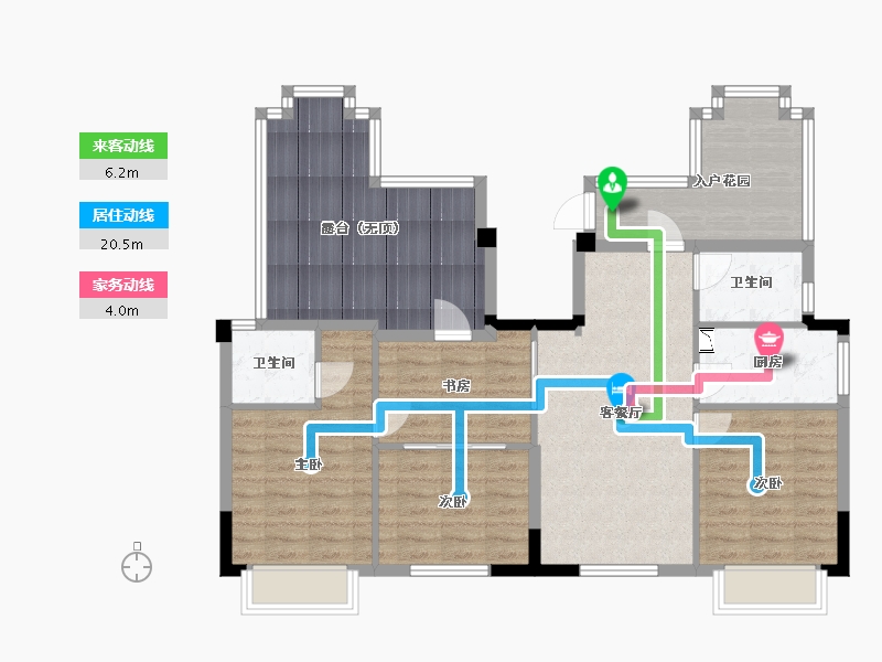 福建省-福州市-琅岐山语城-99.75-户型库-动静线