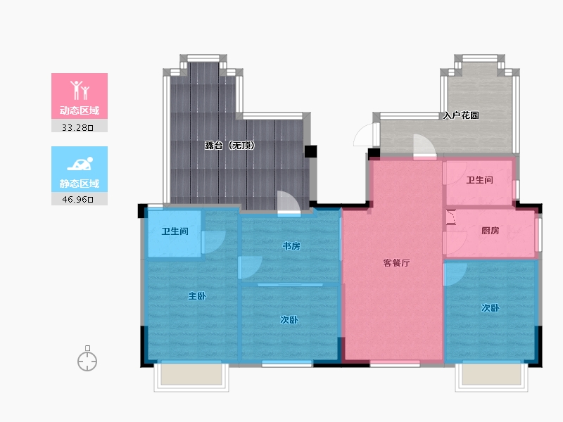 福建省-福州市-琅岐山语城-99.75-户型库-动静分区