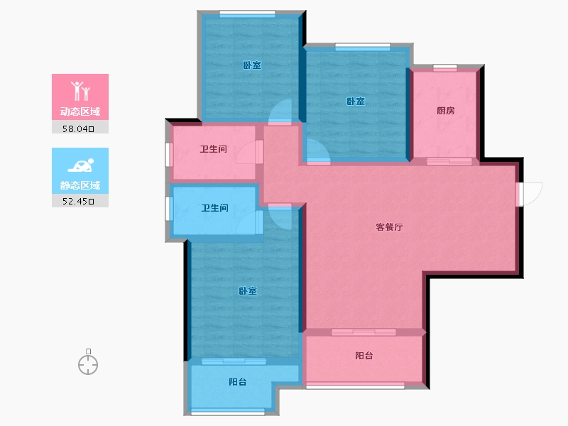 河南省-郑州市-佳源·名门橙邦-98.01-户型库-动静分区