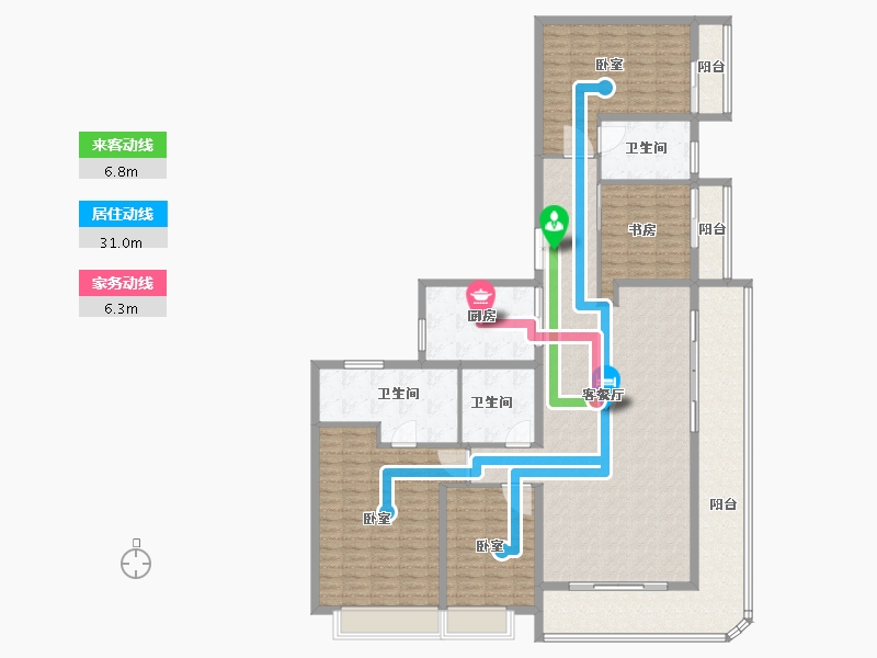 河南省-郑州市-宝能郑州中心-186.00-户型库-动静线