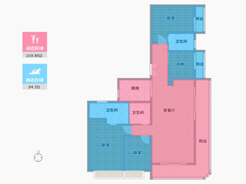 河南省-郑州市-宝能郑州中心-186.00-户型库-动静分区