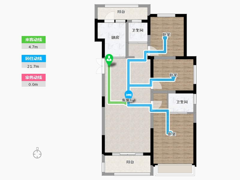 河南省-郑州市-长隆翰林苑-102.00-户型库-动静线