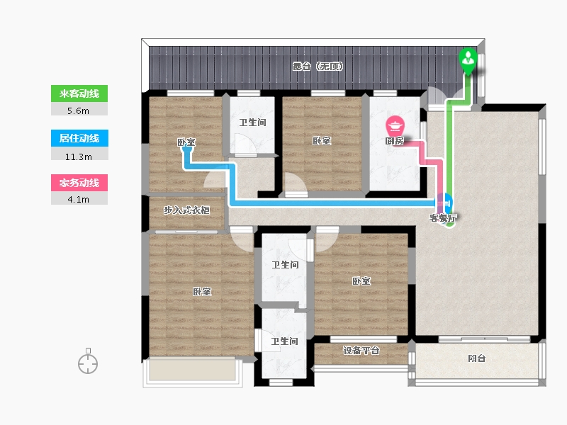 河南省-郑州市-中建·林溪上郡-133.49-户型库-动静线