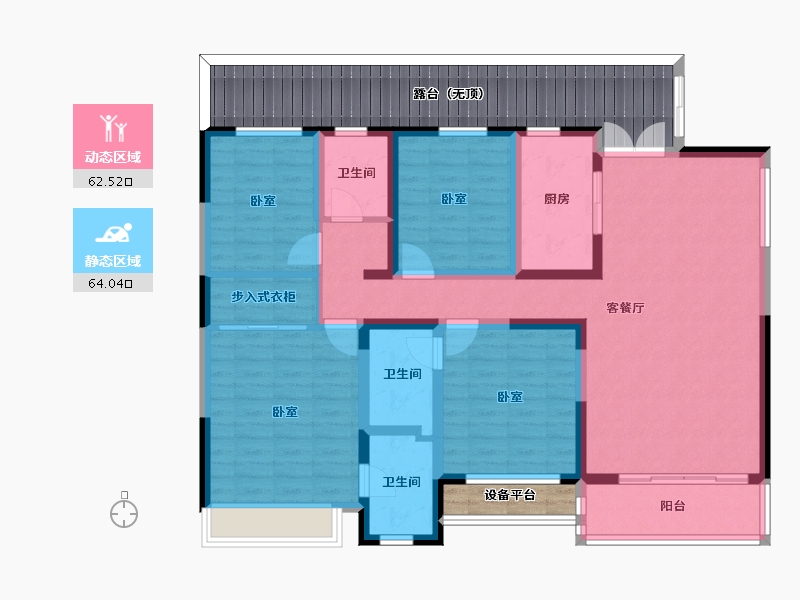 河南省-郑州市-中建·林溪上郡-133.49-户型库-动静分区