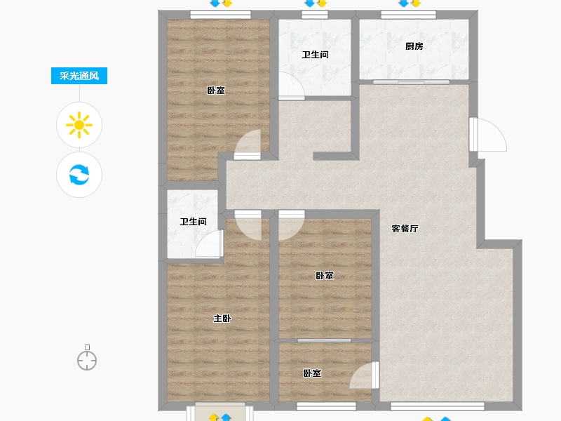 山东省-滨州市-国泰家园-101.20-户型库-采光通风