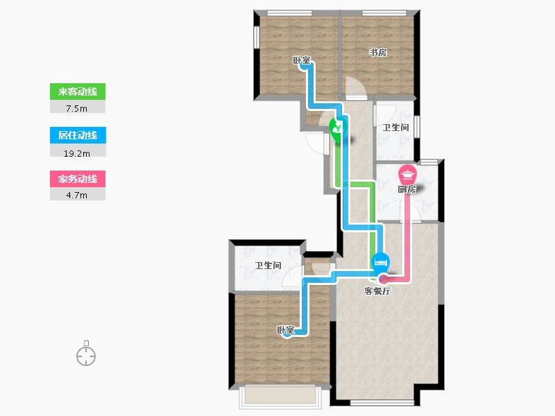 山东省-烟台市-万科御龙山住宅-101.01-户型库-动静线